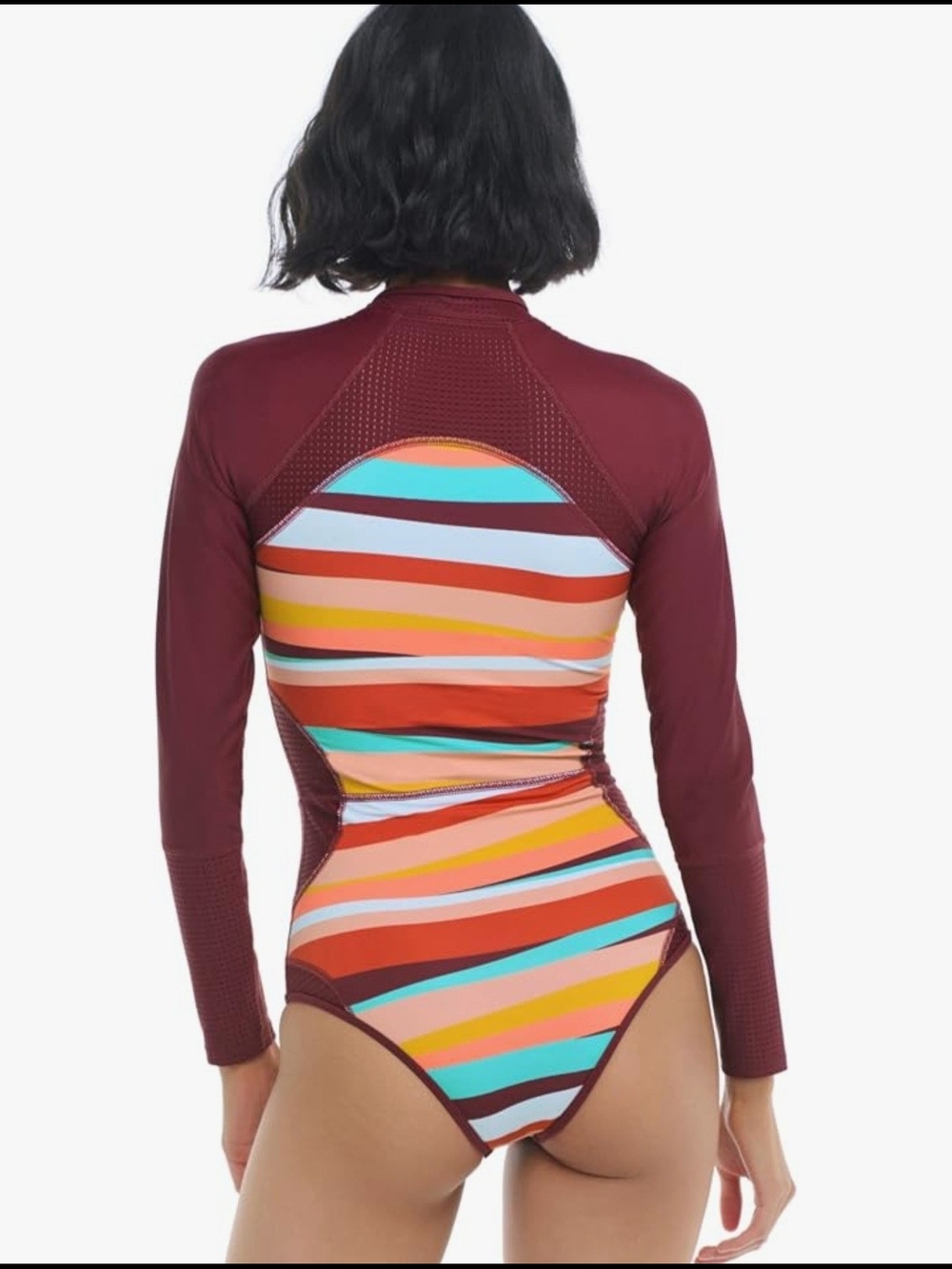 Body Glove Paradise Paddle Suit Long-Sleeve One-Piece SPF Colorful Swimsuit - Picture 3 of 16